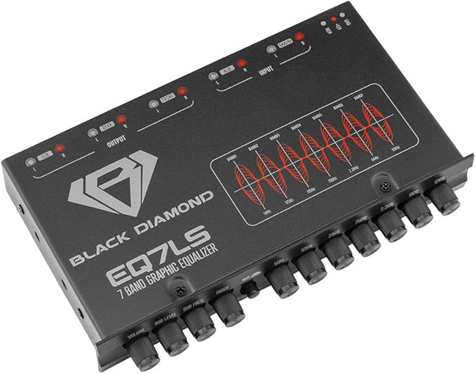 black diamond eq7ls 7 1/2 din 7 频前置放大器均衡器汽车音频 eq 带